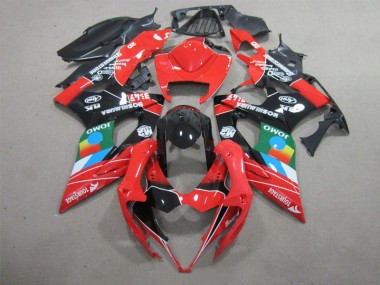 Carénage Suzuki GSXR 1000 K5 05-06 - Noir Rouge Vert