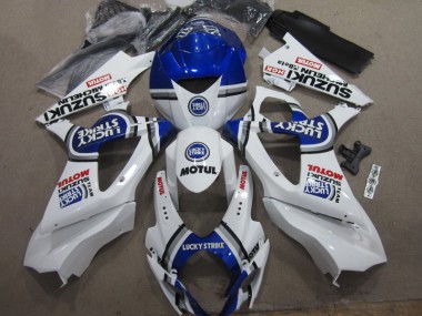 Carénage Suzuki GSXR 1000 K7 07-08 - Blanc Bleu Lucky Strike Rouge Motul