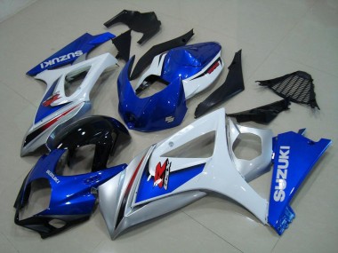 Carénage Suzuki GSXR 1000 K7 07-08 - Blanc Bleu