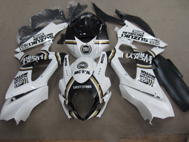 Carénage Suzuki GSXR 1000 K7 07-08 - Blanc Lucky Strike Noir Motul Carénage Suzuki GSXR 1000 K7 07-08 - Blanc Lucky Strike Noir Motul