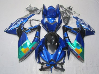 Carénage Suzuki GSXR 1000 K7 07-08 - Bleu Noir Vert Jomo