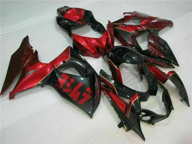 Carénage Suzuki GSXR 1000 K9 09-16 - Rouge Flamme Noir Carénage Suzuki GSXR 1000 K9 09-16 - Rouge Flamme Noir