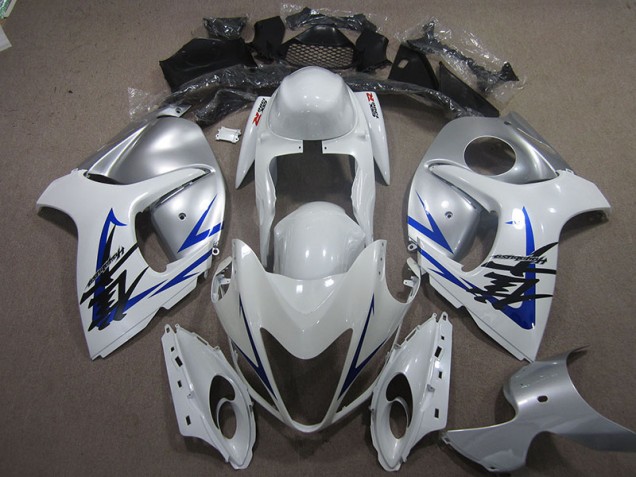 Carénage Suzuki GSXR 1300 Hayabusa 08-19 - Blanc Argent Bleu