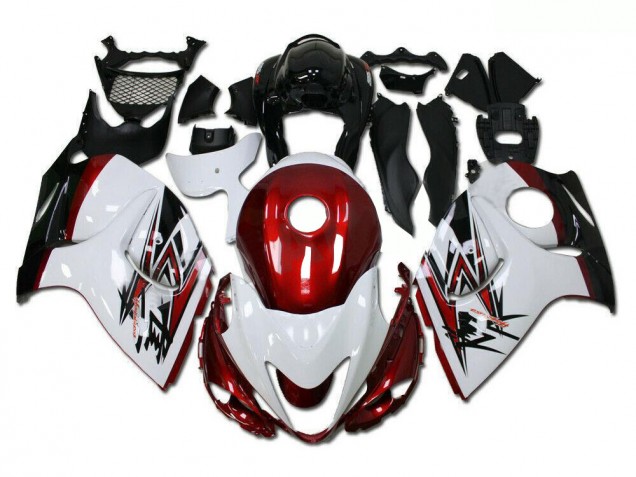 Carénage Suzuki GSXR 1300 Hayabusa 08-19 - Blanc Rouge Carénage Suzuki GSXR 1300 Hayabusa 08-19 - Blanc Rouge
