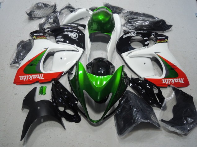 Carénage Suzuki GSXR 1300 Hayabusa 08-19 - Blanc Vert Makita Carénage Suzuki GSXR 1300 Hayabusa 08-19 - Blanc Vert Makita