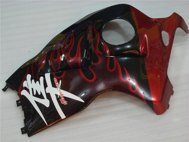 Carénage Suzuki GSXR 1300 Hayabusa 96-07 - Noir Rouge Flamme Carénage Suzuki GSXR 1300 Hayabusa 96-07 - Noir Rouge Flamme