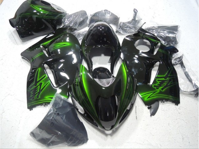 Carénage Suzuki GSXR 1300 Hayabusa 96-07 - Noir Vert Carénage Suzuki GSXR 1300 Hayabusa 96-07 - Noir Vert