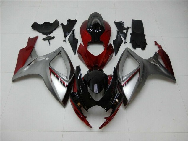 Carénage Suzuki GSXR 600 / 750 K6 06-07 - Rouge Argent Carénage Suzuki GSXR 600 / 750 K6 06-07 - Rouge Argent