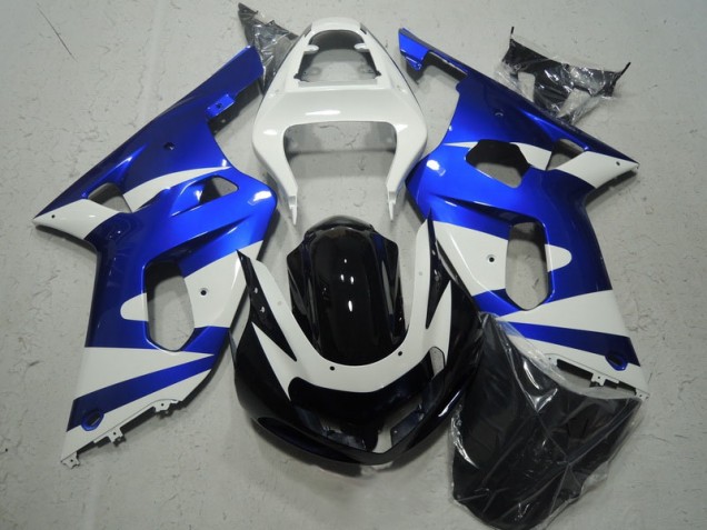 Carénage Suzuki GSXR 600 K1 K2 K3 01-03 - Blanc Bleu Carénage Suzuki GSXR 600 K1 K2 K3 01-03 - Blanc Bleu
