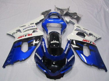 Carénage Suzuki GSXR 600 K1 K2 K3 01-03 - Bleu Blanc Motul
