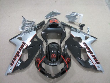 Carénage Suzuki GSXR 600 K1 K2 K3 01-03 - Noir Rouge 23