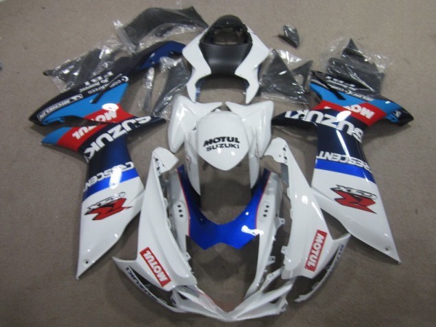 Carénage Suzuki GSXR 600 K11 11-24 - Blanc Bleu Motul