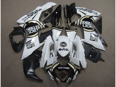 Carénage Suzuki GSXR 600 K11 11-24 - Blanc Lucky Strike Noir Motul