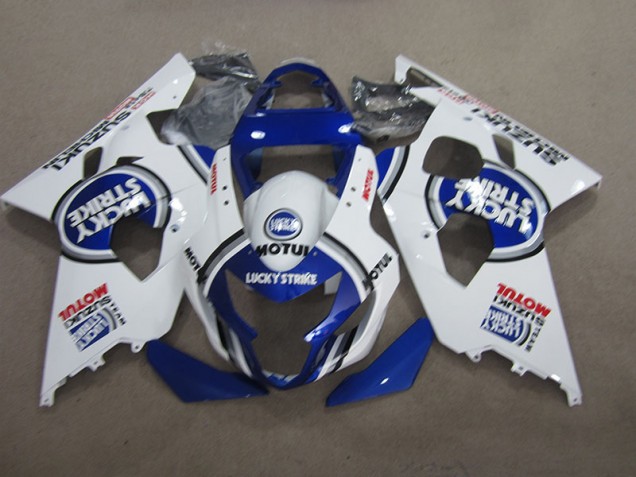 Carénage Suzuki GSXR 600 K4 04-05 - Bleu Blanc Lucky Strike Motul Carénage Suzuki GSXR 600 K4 04-05 - Bleu Blanc Lucky Strike Motul