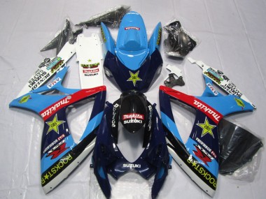 Carénage Suzuki GSXR 600 K6 06-07 - Bleu Blanc Rockstar Makita
