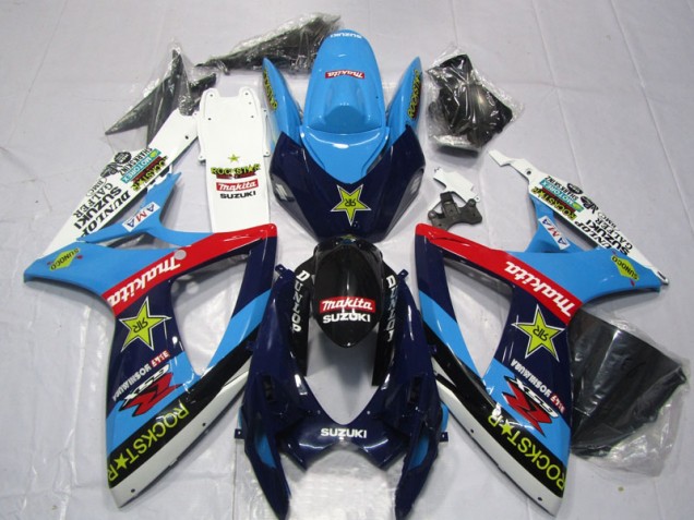 Carénage Suzuki GSXR 600 K6 06-07 - Bleu Blanc Rockstar Makita Carénage Suzuki GSXR 600 K6 06-07 - Bleu Blanc Rockstar Makita