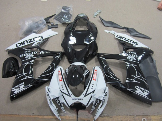 Carénage Suzuki GSXR 600 K6 06-07 - Noir Blanc Corona Extra Motul