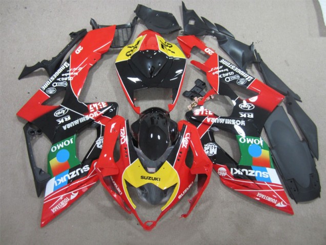 Carénage Suzuki GSXR 600 K6 06-07 - Noir Rouge Jaune Jomo Carénage Suzuki GSXR 600 K6 06-07 - Noir Rouge Jaune Jomo
