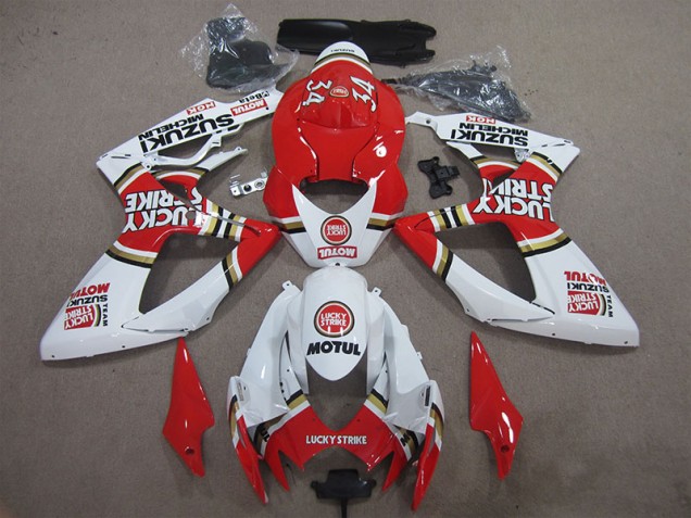 Carénage Suzuki GSXR 600 K6 06-07 - Rouge Blanc Lucky Strike Motul Carénage Suzuki GSXR 600 K6 06-07 - Rouge Blanc Lucky Strike Motul