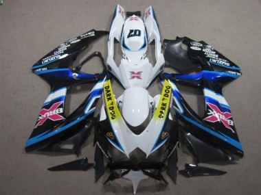 Carénage Suzuki GSXR 600 K8 08-10 - Blanc Dark Dog 07