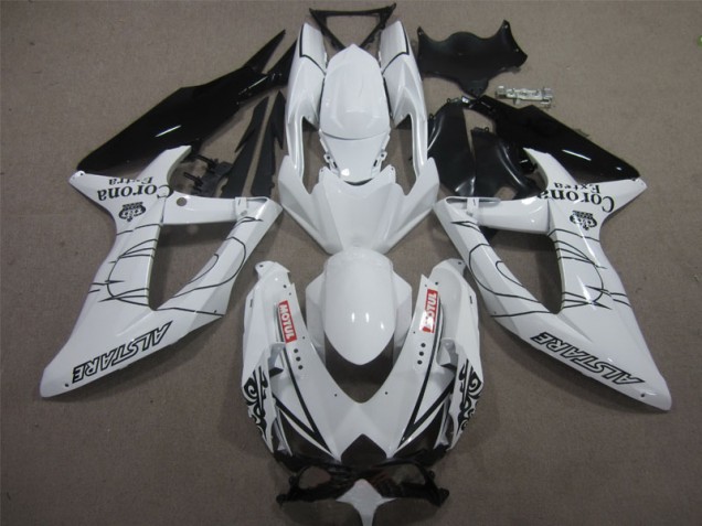 Carénage Suzuki GSXR 600 K8 08-10 - Blanc Noir Corona Extra Motul Carénage Suzuki GSXR 600 K8 08-10 - Blanc Noir Corona Extra Motul