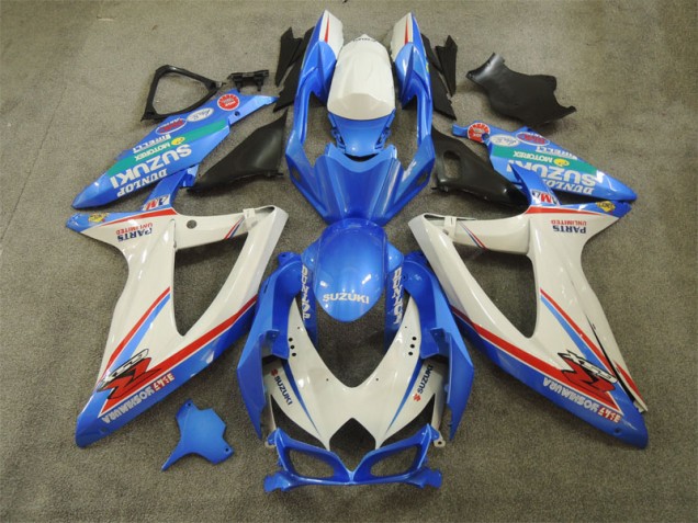 Carénage Suzuki GSXR 600 K8 08-10 - Bleu Blanc avec Décalque Carénage Suzuki GSXR 600 K8 08-10 - Bleu Blanc avec Décalque