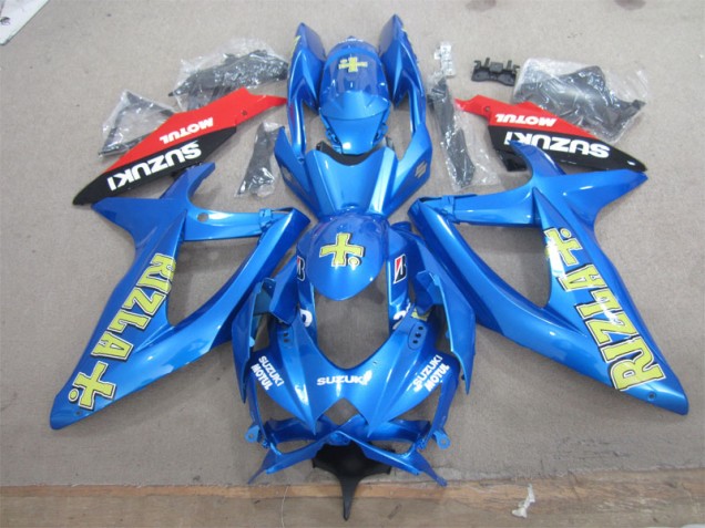Carénage Suzuki GSXR 600 K8 08-10 - Bleu Jaune Rizla Blanc Motul Carénage Suzuki GSXR 600 K8 08-10 - Bleu Jaune Rizla Blanc Motul