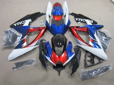 Carénage Suzuki GSXR 600 K8 08-10 - Bleu Rouge Blanc