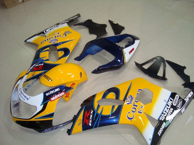 Carénage Suzuki GSXR 750 K1 K2 K3 01-03 - Jaune Bleu Corona Extra Motul Carénage Suzuki GSXR 750 K1 K2 K3 01-03 - Jaune Bleu Corona Extra Motul