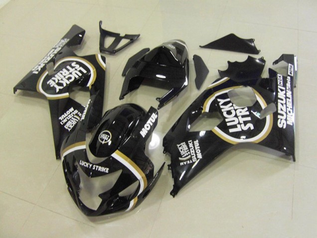 Carénage Suzuki GSXR 750 K4 04-05 - Noir Blanc Lucky Strike Motul Carénage Suzuki GSXR 750 K4 04-05 - Noir Blanc Lucky Strike Motul