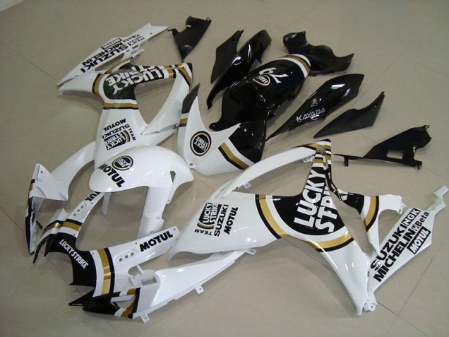 Carénage Suzuki GSXR 750 K6 06-07 - Blanc Lucky Strike Noir Motul Carénage Suzuki GSXR 750 K6 06-07 - Blanc Lucky Strike Noir Motul