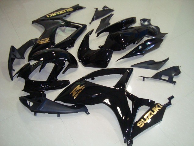 Carénage Suzuki GSXR 750 K6 06-07 - Noir Or Décalque Carénage Suzuki GSXR 750 K6 06-07 - Noir Or Décalque