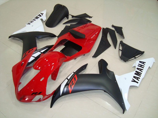 Carénage Yamaha R1 02-03 - Noir Mat Rouge Carénage Yamaha R1 02-03 - Noir Mat Rouge