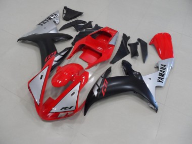 Carénage Yamaha R1 02-03 - Rouge Matte Argent