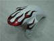 Carénage Yamaha R1 04-06 - Blanc Rouge Flamme Carénage Yamaha R1 04-06 - Blanc Rouge Flamme