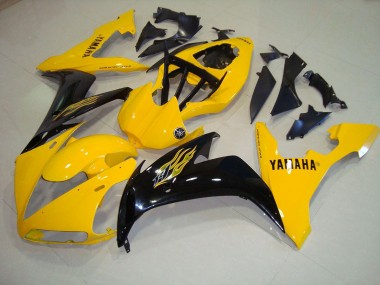 Carénage Yamaha R1 04-06 - Jaune Noir Flamme