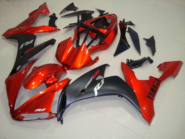 Carénage Yamaha R1 04-06 - Rouge Noir Mat