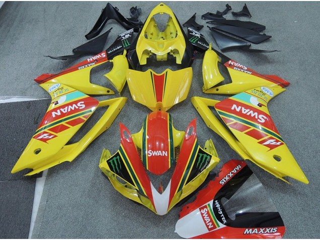 Carénage Yamaha R1 07-08 - Jaune Rouge Swan Carénage Yamaha R1 07-08 - Jaune Rouge Swan