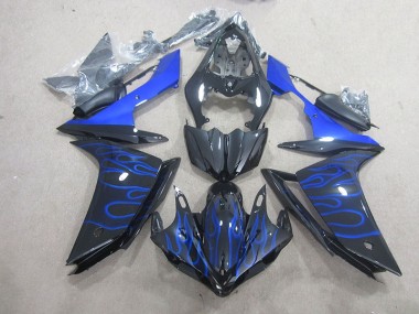 Carénage Yamaha R1 07-08 - Noir Bleu Flamme