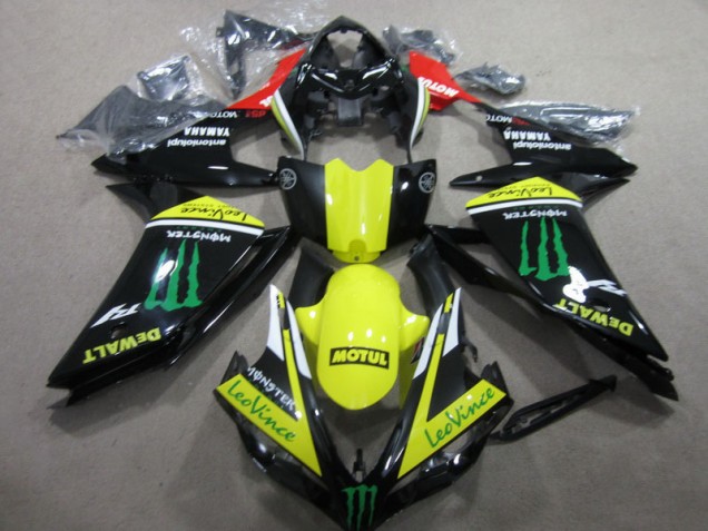 Carénage Yamaha R1 07-08 - Noir Jaune Motul Leovince Carénage Yamaha R1 07-08 - Noir Jaune Motul Leovince