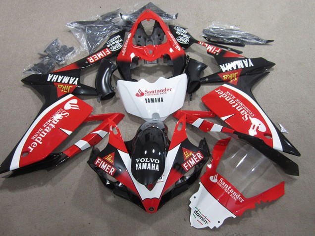 Carénage Yamaha R1 07-08 - Noir Rouge Blanc Santander Carénage Yamaha R1 07-08 - Noir Rouge Blanc Santander