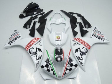 Carénage Yamaha R1 09-11 - Blanc Noir Abrath