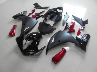 Carénage Yamaha R1 09-11 - Noir Mat Rouge