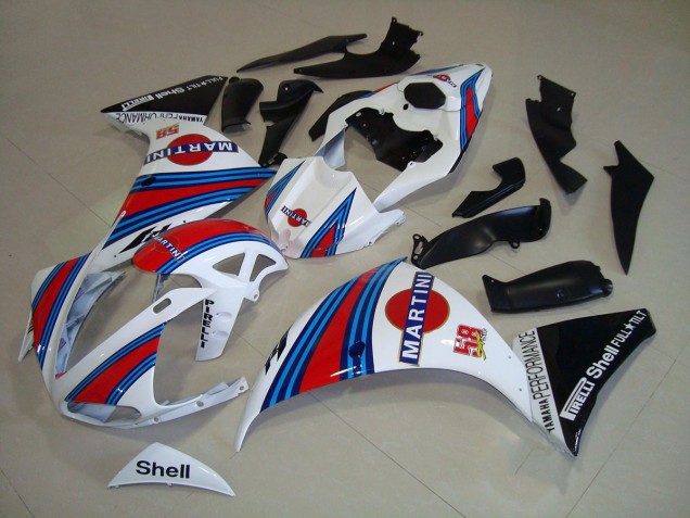 Carénage Yamaha R1 12-14 - Blanc Noir Martini Carénage Yamaha R1 12-14 - Blanc Noir Martini