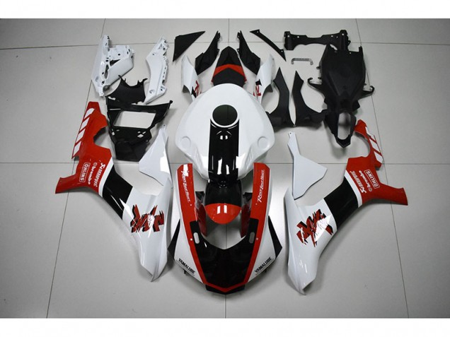 Carénage Yamaha R1 15-19 - Blanc Rouge Noir Carénage Yamaha R1 15-19 - Blanc Rouge Noir