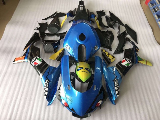 Carénage Yamaha R1 15-19 - Bleu Requin Carénage Yamaha R1 15-19 - Bleu Requin