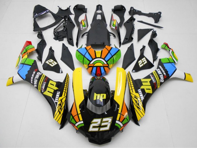 Carénage Yamaha R1 15-19 - Jaune Noir 23 Carénage Yamaha R1 15-19 - Jaune Noir 23