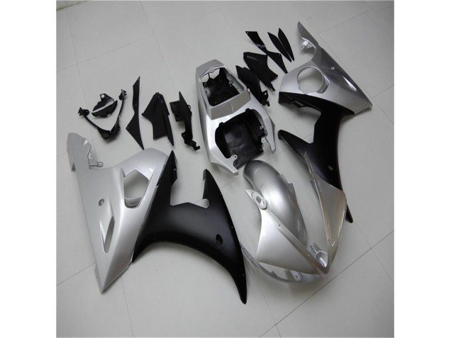 Carénage Yamaha R6 03-05 - Argent Noir Carénage Yamaha R6 03-05 - Argent Noir