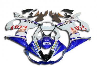Carénage Yamaha R6 03-05 - Blanc Bleu Fiat Motul Dunlop