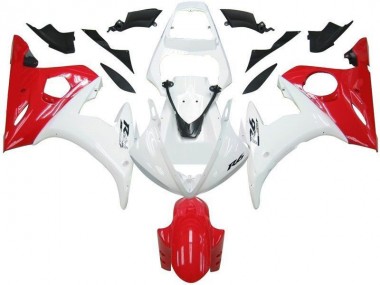 Carénage Yamaha R6 03-05 - Blanc Rouge